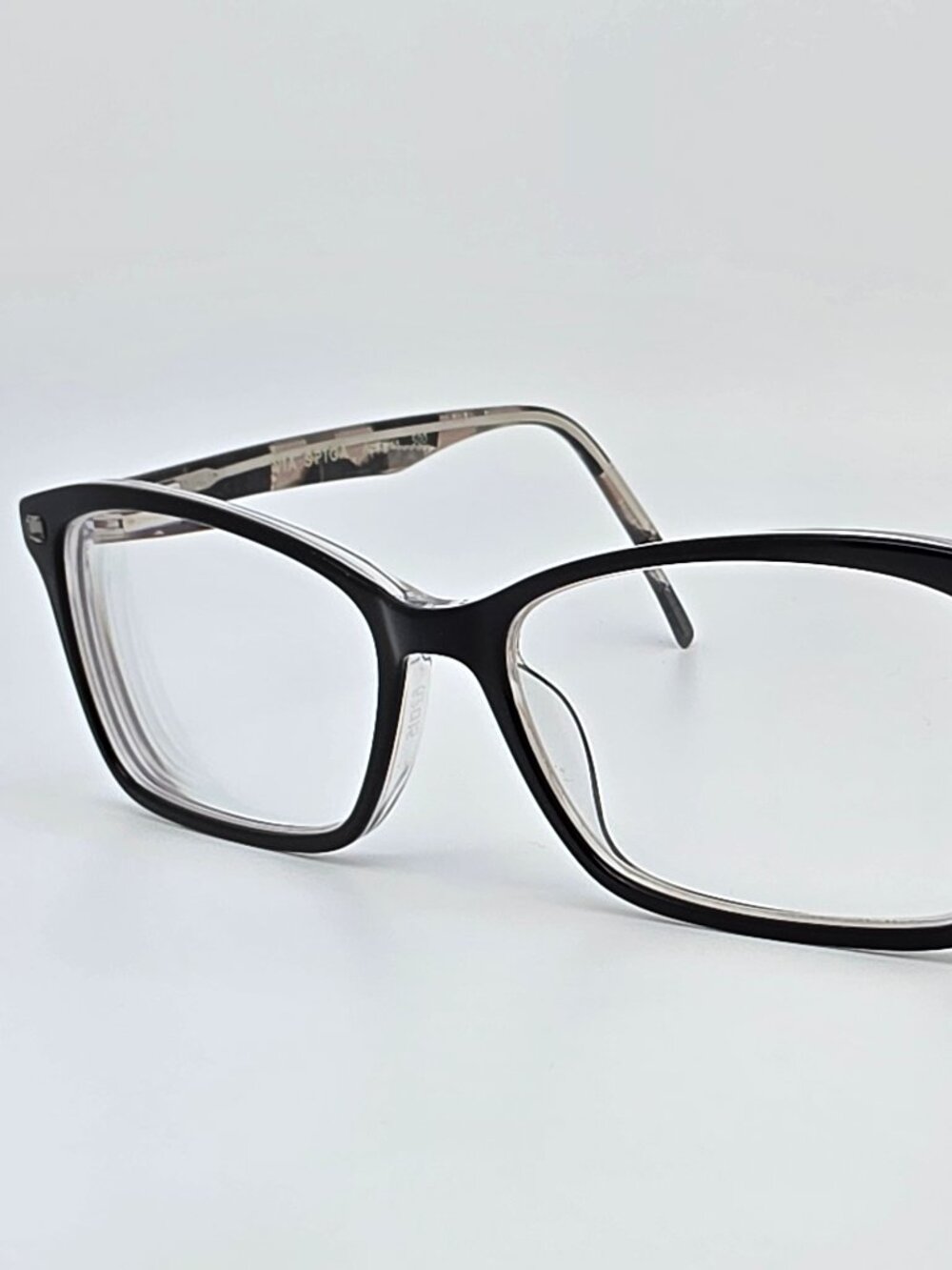 Via Spiga Zyloware Annalisa 500 Black Rhinestone Cat Eye Eyeglasses Frame 52mm